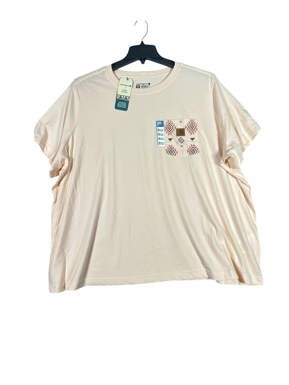 Carhartt Irvine Relaxed Bethany Yellowtail T-Shirt Women 3XL Coral Crew Neck NWT